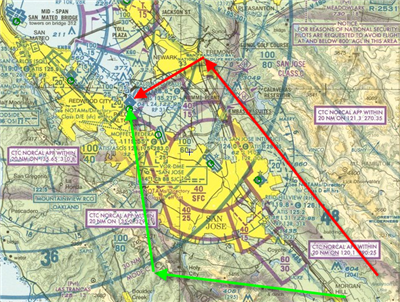 Palo Alto airspace